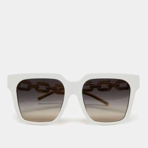 Louis Vuitton White MG2282 LV Edge Chain Cat Eye Sunglasses