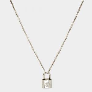 Louis Vuitton Lockit Sterling Silver Pendant Necklace
