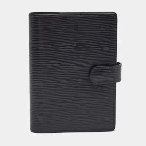 Louis Vuitton Black Epi Leather Small Ring Agenda Cover