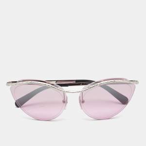 Louis Vuitton Pink/Silver Z1040W Rimless Thelma and Louise Cat Eye Sunglasses
