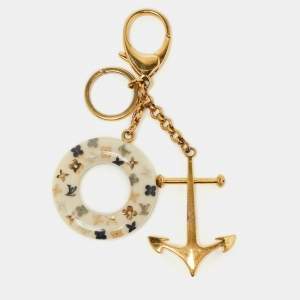 Louis Vuitton Marina Resin Gold Tone Key Holder and Bag Charm