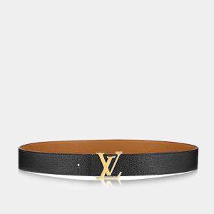 Pre Owned Louis Vuitton belt with Gold buckle hardware 95 cm
