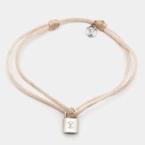 Louis Vuitton LockIt Sterling Silver Cord Bracelet