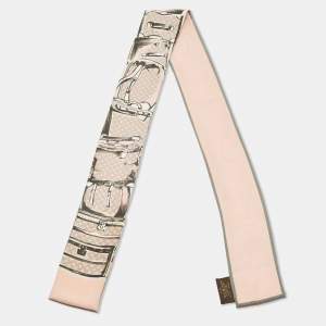 Louis Vuitton Rose Poudre Trunks Print Silk Bandeau