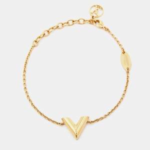 Louis Vuitton Essential V Gold Tone Bracelet