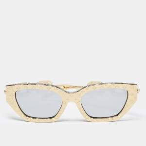 Louis Vuitton Gold/Black Mirrored Monogram Metal LV Edge Sunglasses