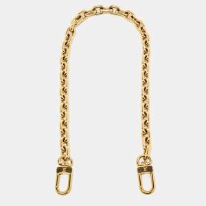 Pre Owned Louis Vuitton Gold Tone Chain Link Handle Bag Strap