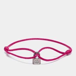 Pre Owned  Louis Vuitton Lockit Sterling Silver Cord Bracelet
