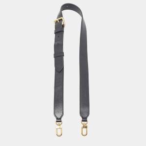 Pre Owned Louis Vuitton Black Leather Bag Shoulder Strap