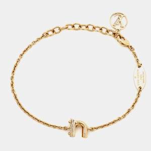 Pre Owned Louis Vuitton LV & Me  Letter N Gold Plated Bracelet