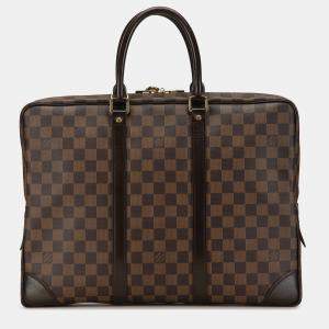 Louis Vuitton Damier Ebene Porte Documents Voyage PM Bag