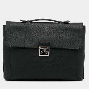 Louis Vuitton Black Taurillon Serviette Dorian Briefcase