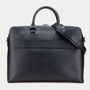 Pre Owned Louis Vuitton Black Epi Brooks Bag