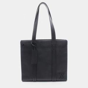 Pre Owned Louis Vuitton Takeoff Black Aerogram Leather Men’s Tote Bag