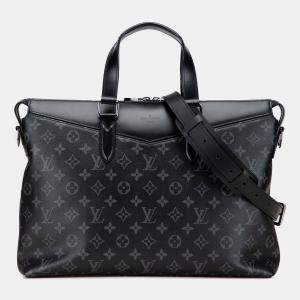 Pre Owned Louis Vuitton Black Monogram Eclipse Explorer Business Bag