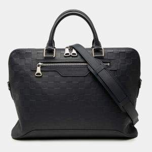 Pre Owned Louis Vuitton Black Damier Infini Avenue Soft Briefcase