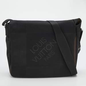 Pre Owned Louis Vuitton Black Damier Geant Canvas Messenger Bag