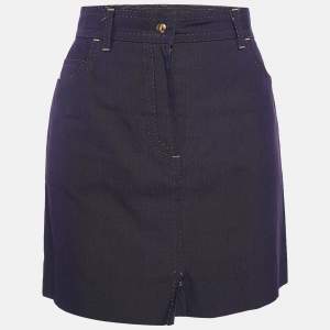 Louis Vuitton Blue Cotton and Silk Mini Skirt M