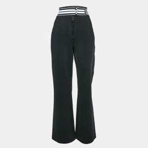 Louis Vuitton Black Technical Jersey Flared Pants M
