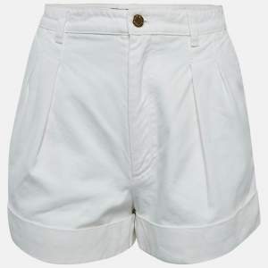 Louis Vuitton White Denim Tapered Shorts S