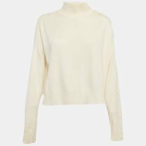 Louis Vuitton Cream Cashmere High Neck Sweater XS