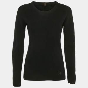 Louis Vuitton Black Rib Knit Crew Neck Sweater XL