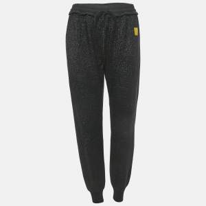 Louis Vuitton Black Lurex Knit Jogger Pants XS