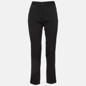 Louis Vuitton Black Wool Tapered Trousers M