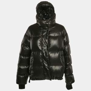 Louis Vuitton Black Nylon Hooded Puffer Jacket M