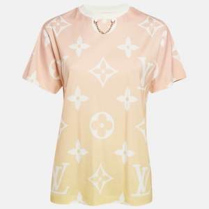 Louis Vuitton Pink Monogram Jersey T-Shirt M