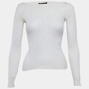 Louis Vuitton Cream Cashmere Knit Pullover M