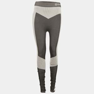 Pre Owned Louis Vuitton Grey Rib Knit Active Leggings S