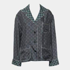Pre Owned Louis Vuitton Multicolor Monogram White List Shirt