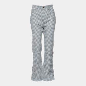Pre Owned Louis Vuitton Plaid Denim Pants