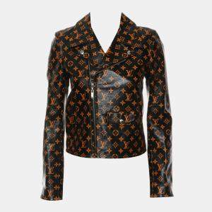 Pre Owned Louis Vuitton Monogram Leather Biker Jacket
