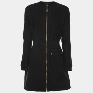 مملوكة مسبقًا Louis Vuitton Black Jersey Zip-Up Mini Dress XS