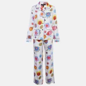 مملوكة مسبقًا Louis Vuitton x Yayoi Kusama Multicolor Printed Silk Pajama Set M/S