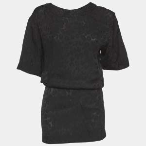 مملوكة مسبقًا Louis Vuitton Black Jacquard Mini Dress S