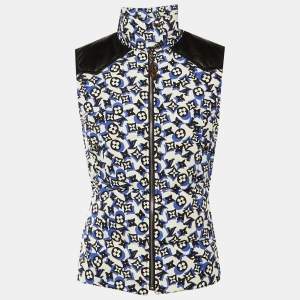 مملوكة مسبقًا Louis Vuitton Blue Logo Printed Synthetic Sleeveless Vest S
