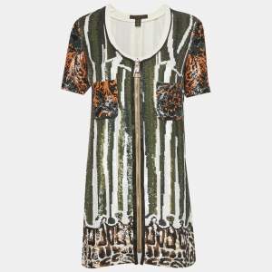 Pre Owned Louis Vuitton Multicolour Sequin Mini Dress S