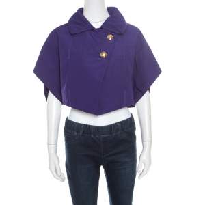 Louis Vuitton Purple Logo Button Detail Shrug S