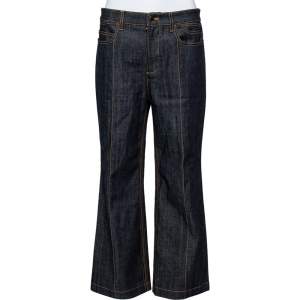 Louis Vuitton Navy Blue Denim Patch Pocket Detail Flared Leg Cropped Jeans L