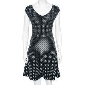 Louis Vuitton Multicolored Silk Knit Flared Short Dress M