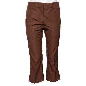 Louis Vuitton Brown Cotton Cropped Pants M