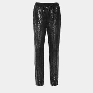 Louis Vuitton Black Sequined Straight Fit Pants S