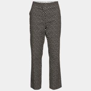 Louis Vuitton Brown & Beige Cotton Canvas Straight Leg Pants L