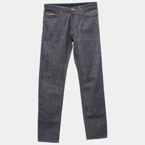 Louis Vuitton Dark Blue Denim Straight Leg Jeans M Waist 33"
