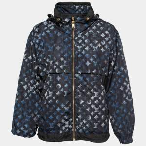 Louis Vuitton Black/Blue Mahina Monogram Synthetic Parka Jacket S