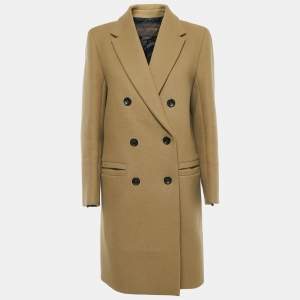 Louis Vuitton Beige Wool Double-Breasted Coat XL