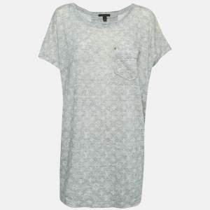 Louis Vuitton Grey Monogram Cotton Short Sleeve T-Shirt L